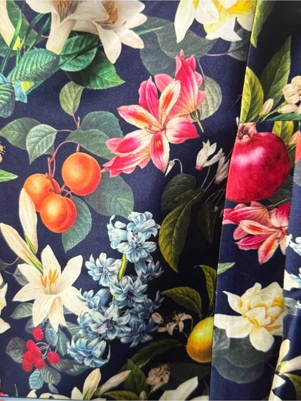 Sachin + Babi Navy Floral Print Dress with Yellow Accents - Picture 2 of 3
